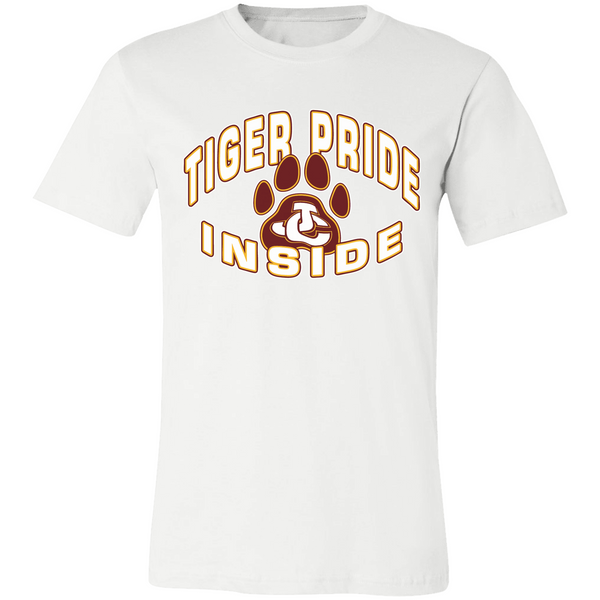 TIGER PRIDE INSIDE WHITE Personalized Tiger Core Value Short Sleeve Tee