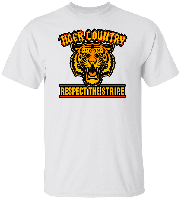 Tiger country respect the stripe tiger  Unisex Heavy Cotton Tee