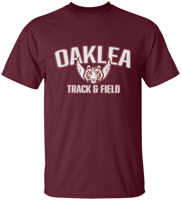 Oaklea Track and Field WHITE Tigers Kids Heavy Cotton™ Tee