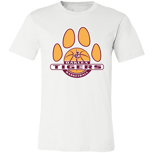 Oaklea Tigers Basketball paw Personalized Short Sleeve Tee