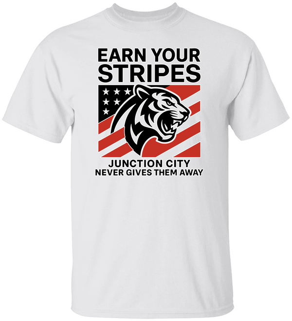 Earn Your Stripes junction city never gives them away Unisex Heavy Cotton Tee
