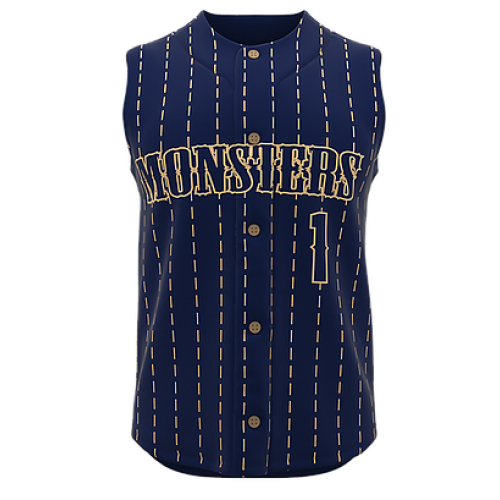 Baseball Dinger Full-Button Sleeveless Jersey - Men's
