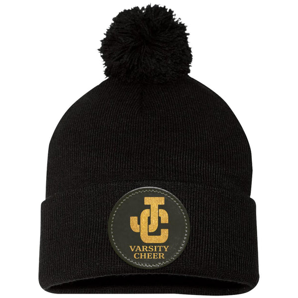 JC Varsity Cheer  Pom Pom Knit Cap - Patch