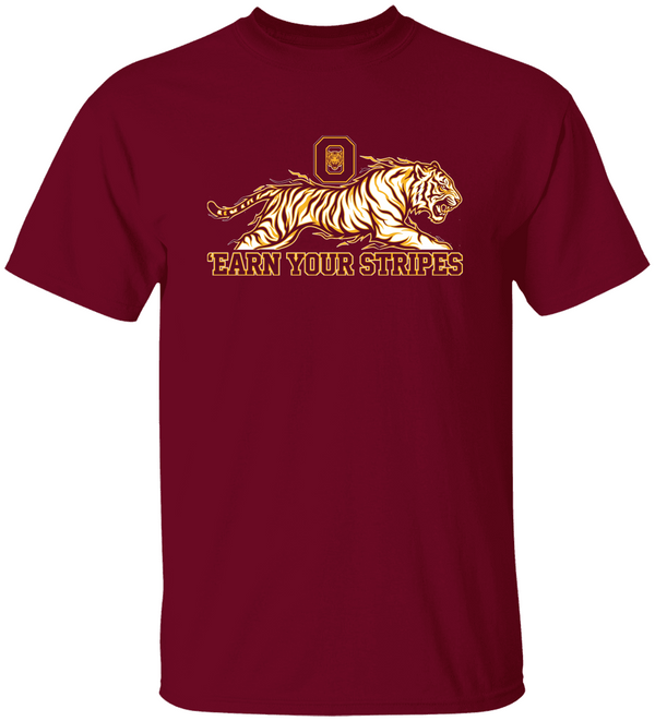 Oaklea Middle school earn your stripes Beer station Junction City Oregon Unisex Heavy Cotton Tee