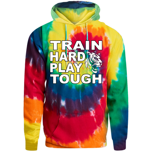 TRAIN HARD PLAY TOUGH Tie-Dyed Pullover Hoodie