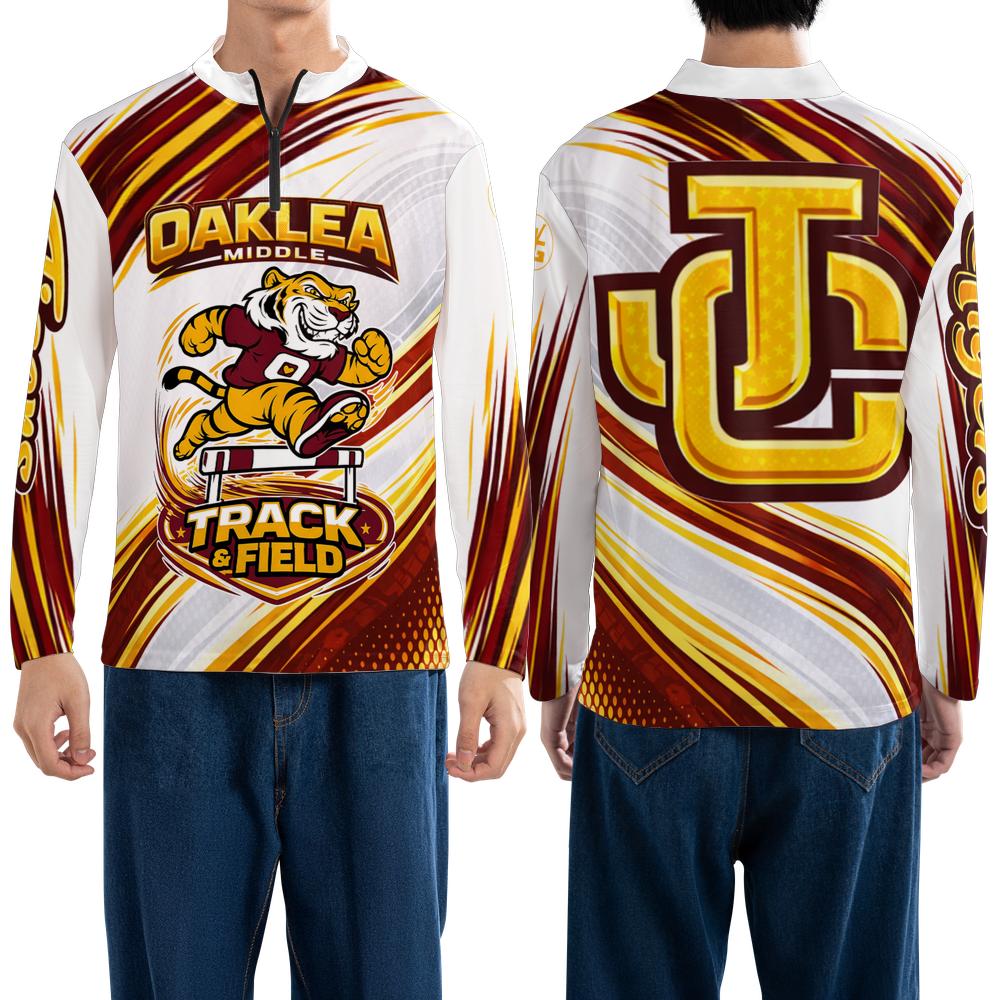 All-over Print Long Sleeve 1/4 Zip Jersey
